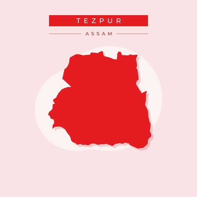 Vector map of Tezpur illustration