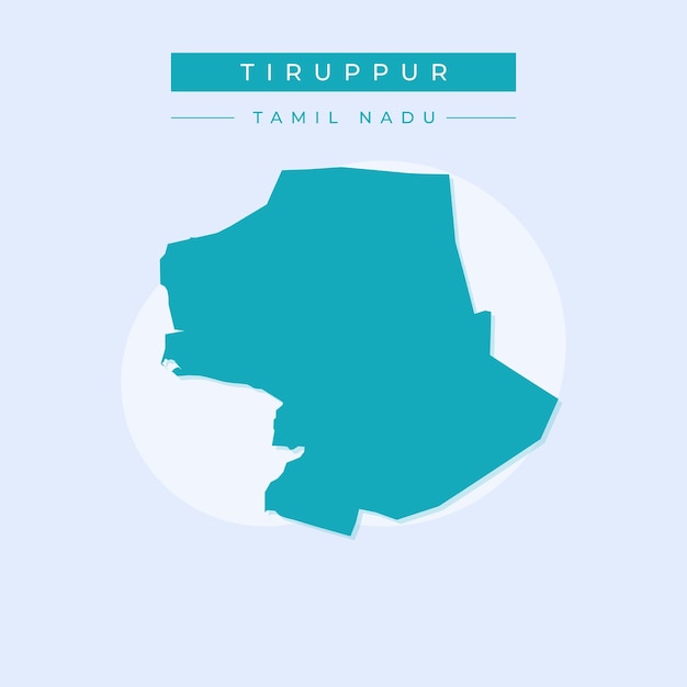 Vector map of tiruppur illustration