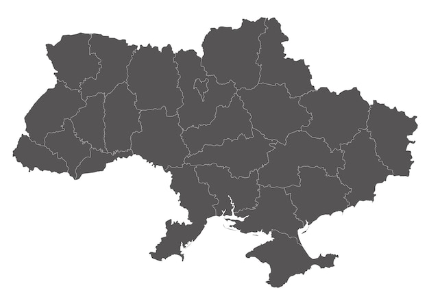 Vector map of Ukraine