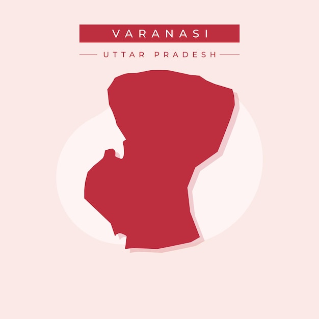 Vector map of Varanasi illustration