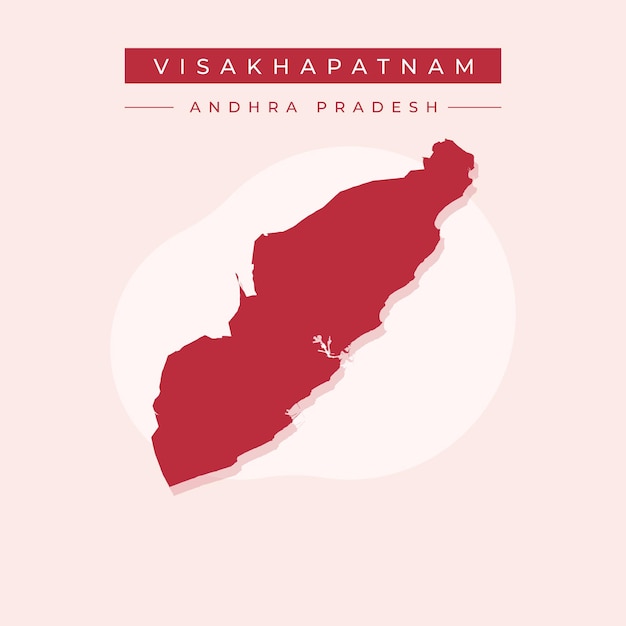 Vector map of Visakhapatnam illustration