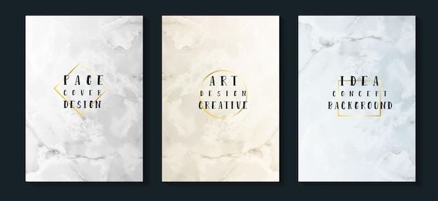 Векторная мраморная текстура креативный каменный керамический художественный дизайн фона в формате A4 для обложки брошюры презентации книги и шаблона плаката листовки