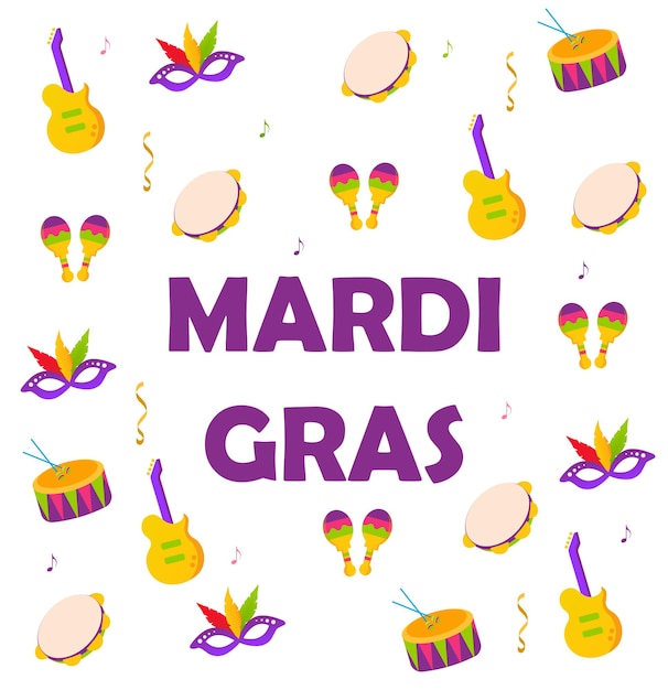 Vector vector mardi gras-poster