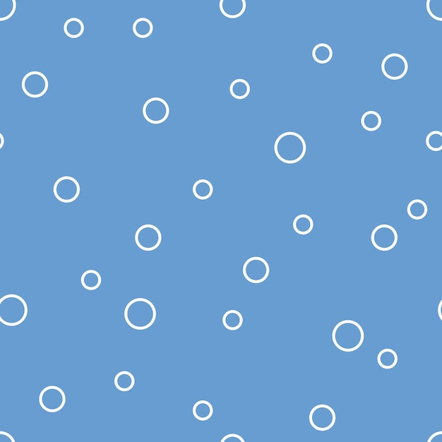 Vector marien naadloos patroon met luchtbellen Blauwe achtergrond met bellen in plat ontwerp Onderwater