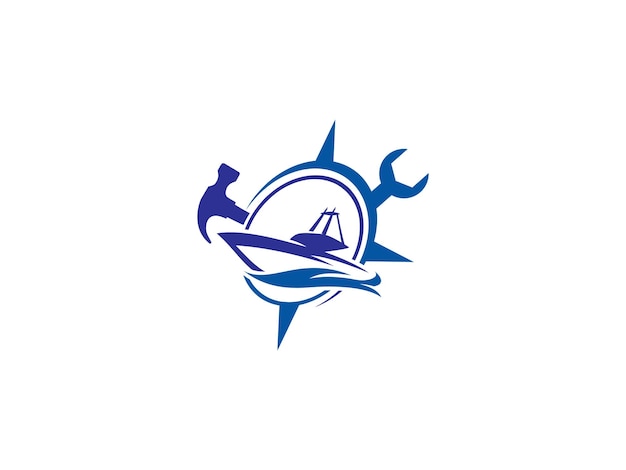 vector marine and boat logo