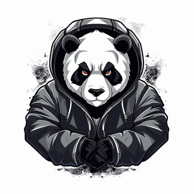 Vettore logo della mascotte vettoriale panda