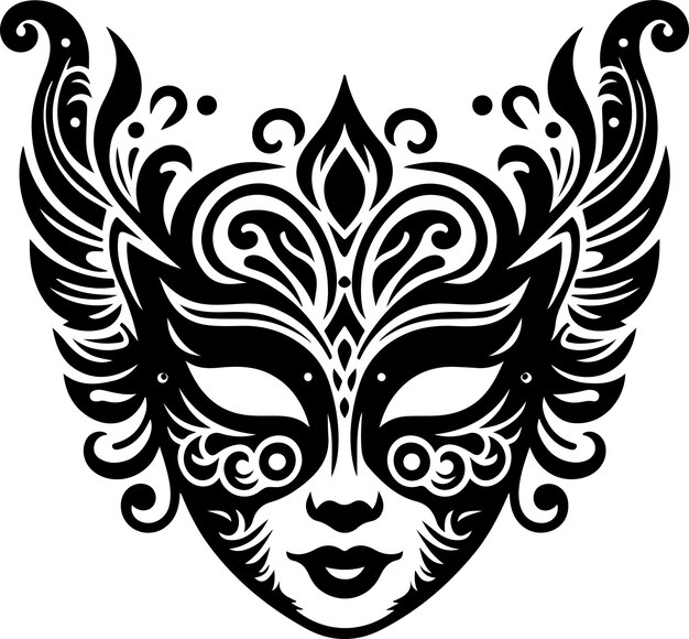 Vector mask tattoo design vector art