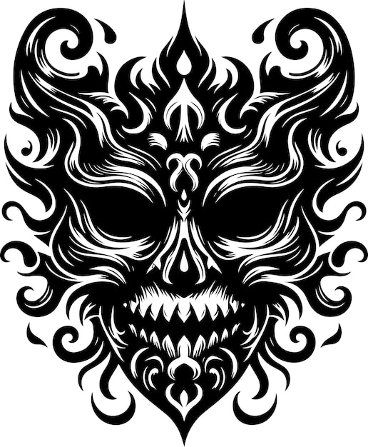 Vector mask tattoo design vector art