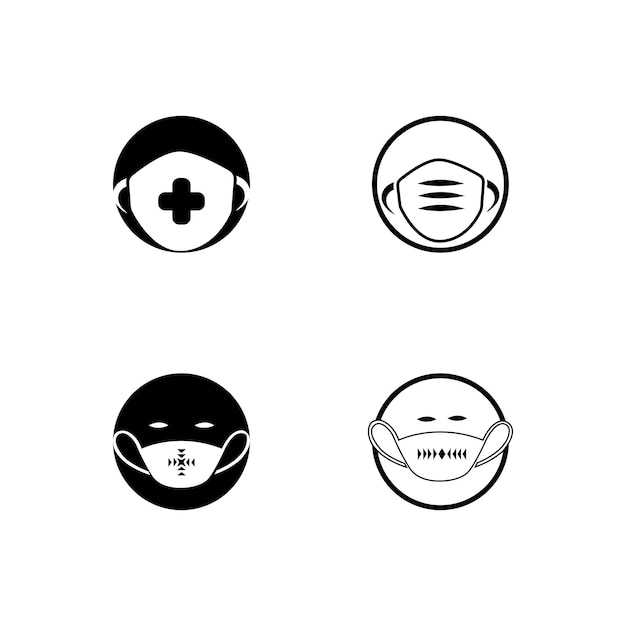 Vector masker pictogram illustratie sjabloonontwerp