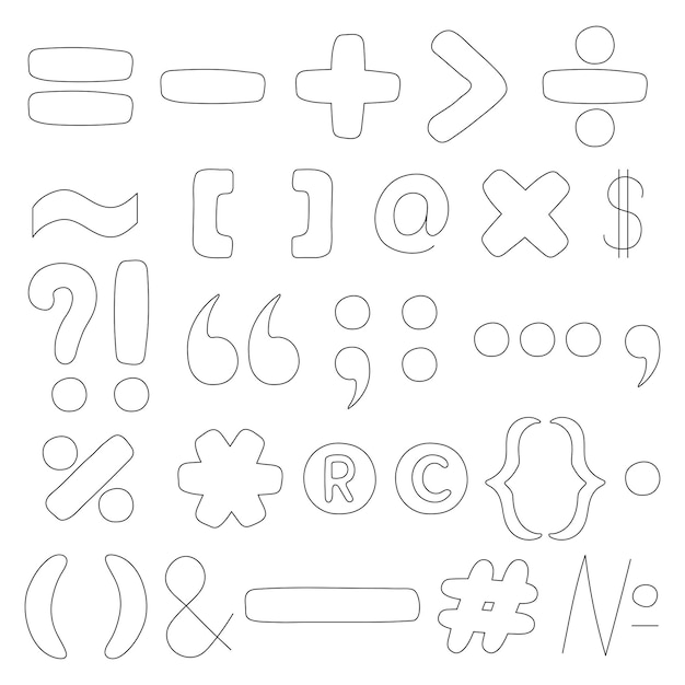 Vector vector mathematical symbol set