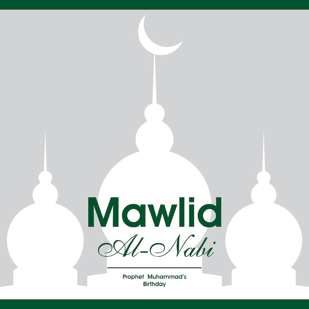 Vector mawlid al nabi celebrazione banner design