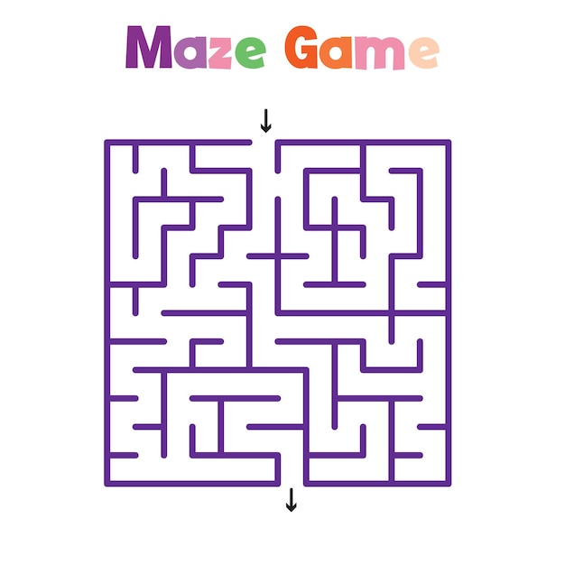 Vector maze game for kids