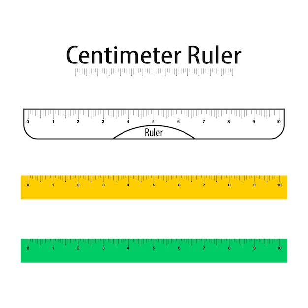 Vector measuring rulers school ruler