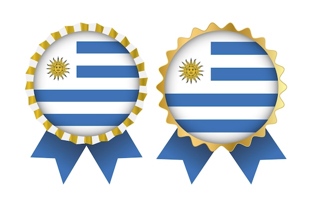 Vector medaille decorontwerpen van Uruguay sjabloon