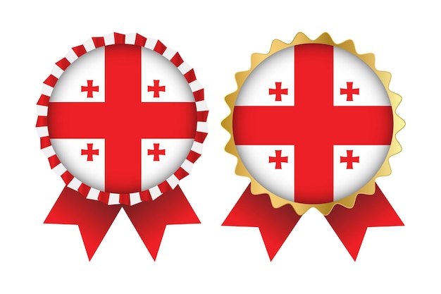 Vector Medal Set Designs of Georgia Template