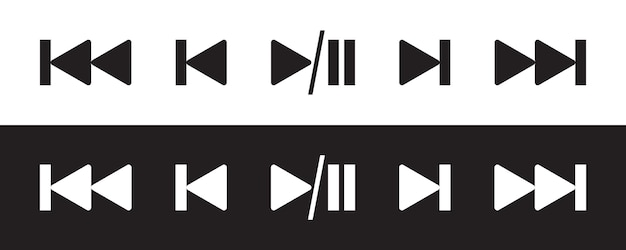 vector media player buttons symbol