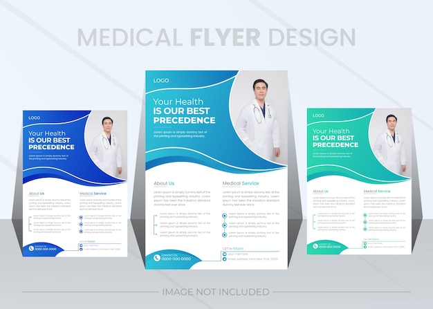 Vector medical health care design for hospital flyer brochure leaflets banner magazine template