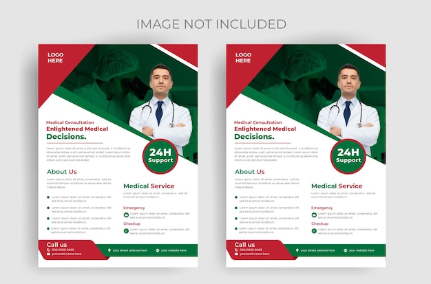 vector medical healthcare corporate flyer design template