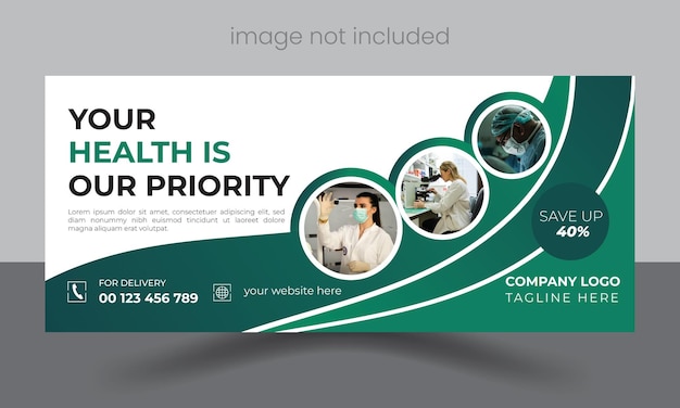 Vector vector medical healthcare flat design medical landing template