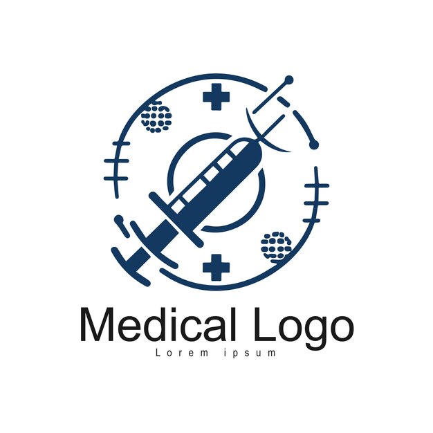 Vector vector medical logo design template