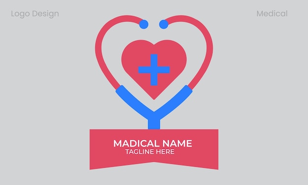 Modello di logo medico vettoriale per la salute e i medicinali