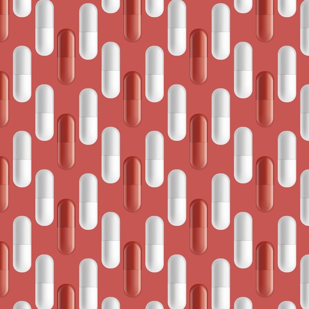 Vector medische patroonachtergrond met pillen