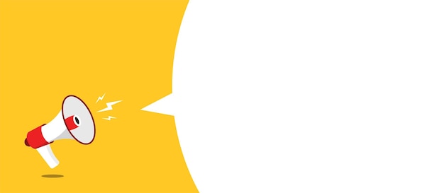 vector of megaphone and speech bubble with free space for your text background for announcements