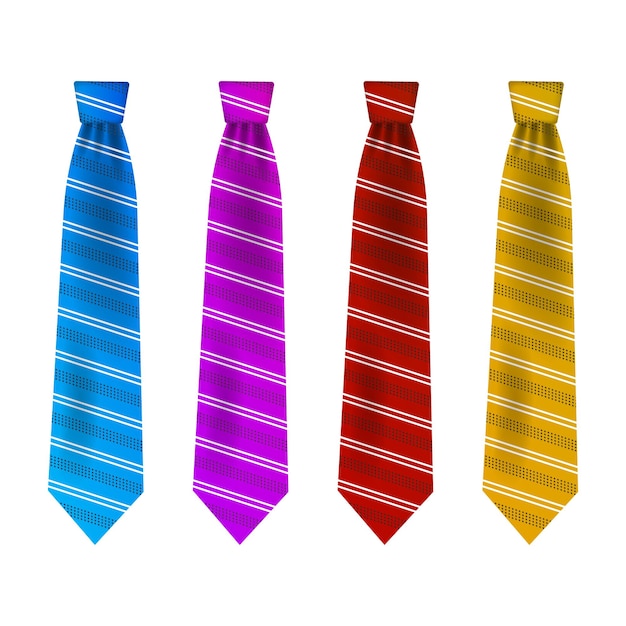 Vector men neckties neck ties for office suit