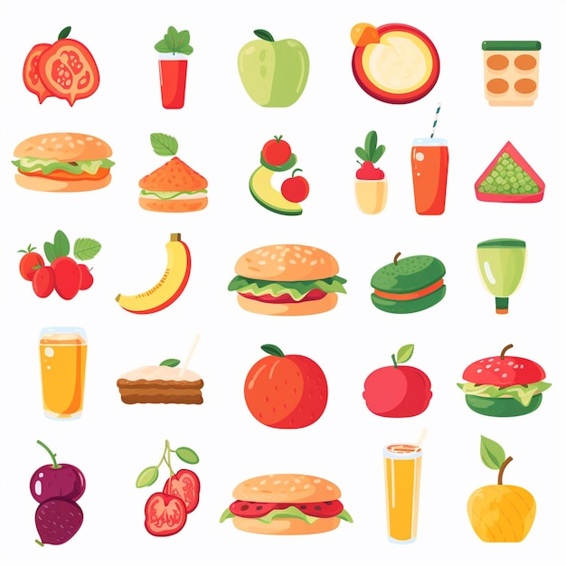 Vector menu illustratie voedsel vlees maaltijd restaurant populair set lunch icoon diner snack