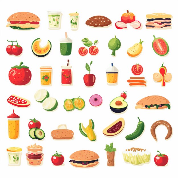 Vector menu illustratie voedsel vlees maaltijd restaurant populair set lunch icoon diner snack