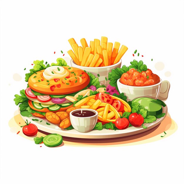 Vector vector menu illustration food meat meal restaurant popular set lunch icon dinner snack