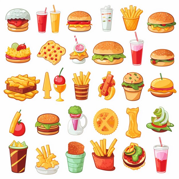 Vector vector menu illustration food meat meal restaurant popular set lunch icon dinner snack