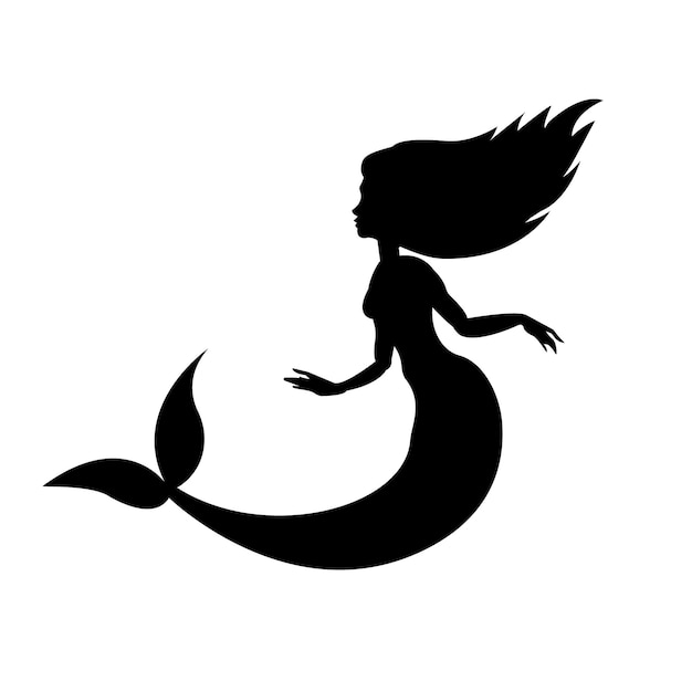 Vector vector mermaid silhouette