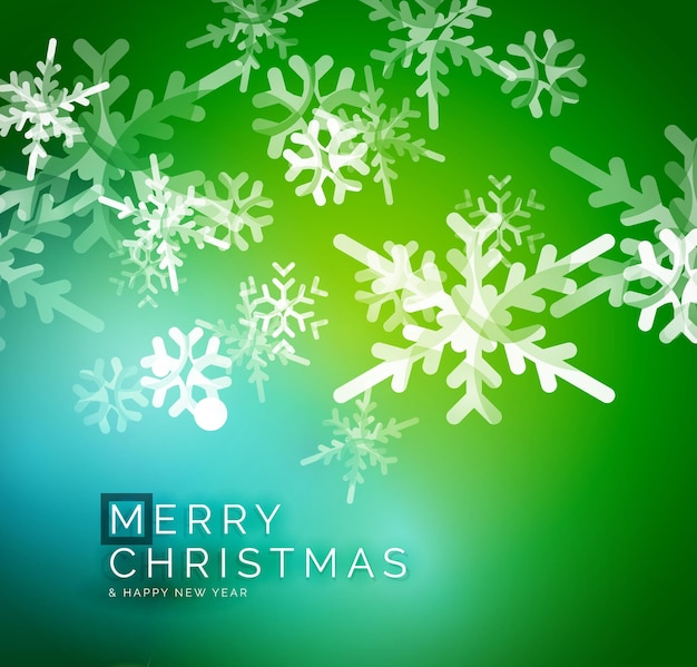 Vector Merry Christmas abstract background snowflakes in the air