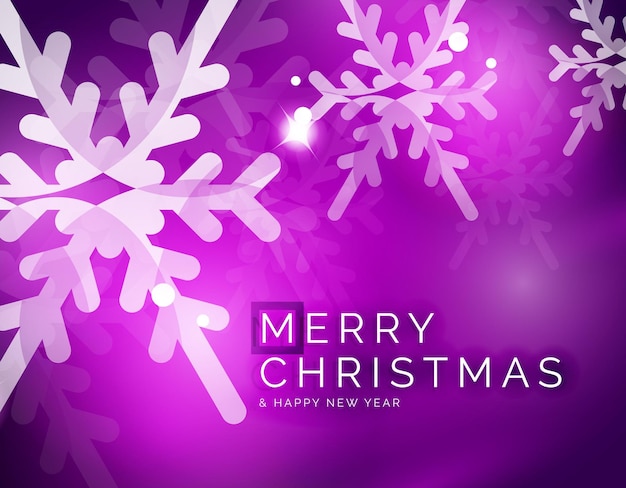 Vector Merry Christmas abstract background snowflakes in the air