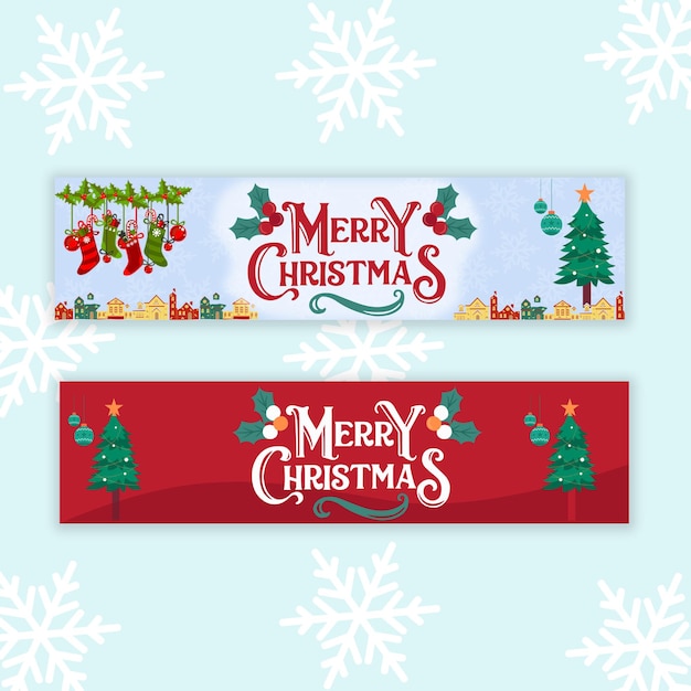 Vector vector merry christmas banner