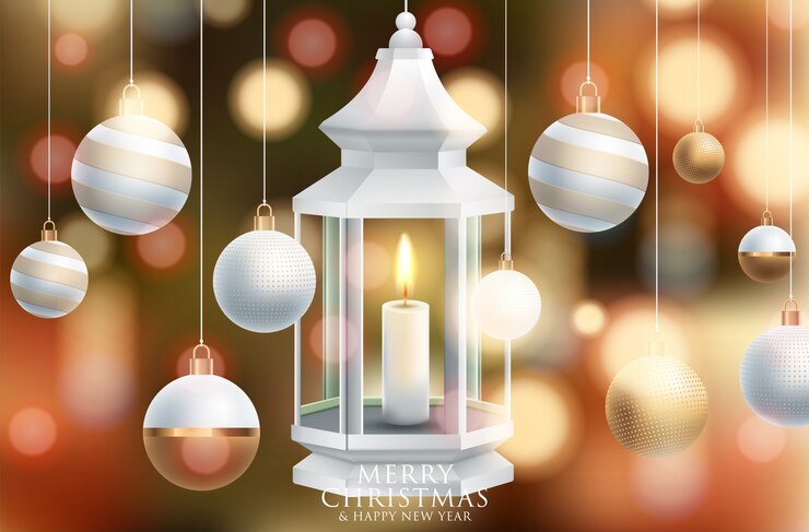 Vector vector merry christmas and happy new year greeting card label decorated