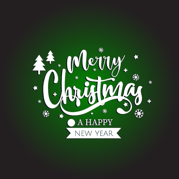 Vector vector merry christmas text design