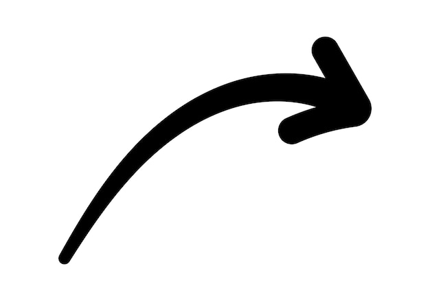 Vector met de hand getekende pijl wijzende icoon Doodle pijl icoon