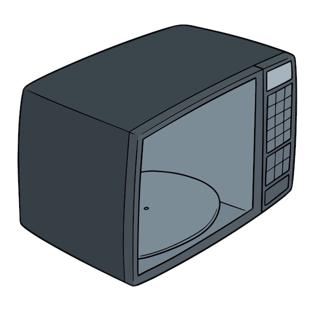 Vector of microwave oven