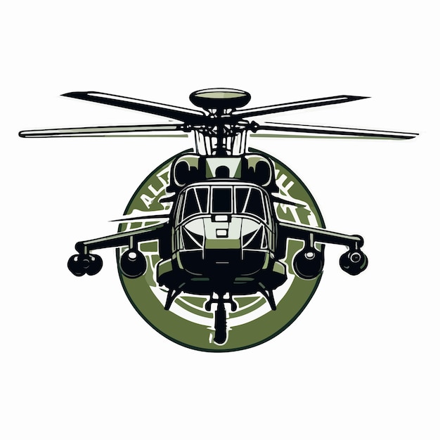 Vector of a military helicopter