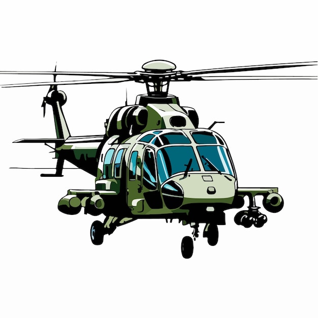 Vector of a military helicopter