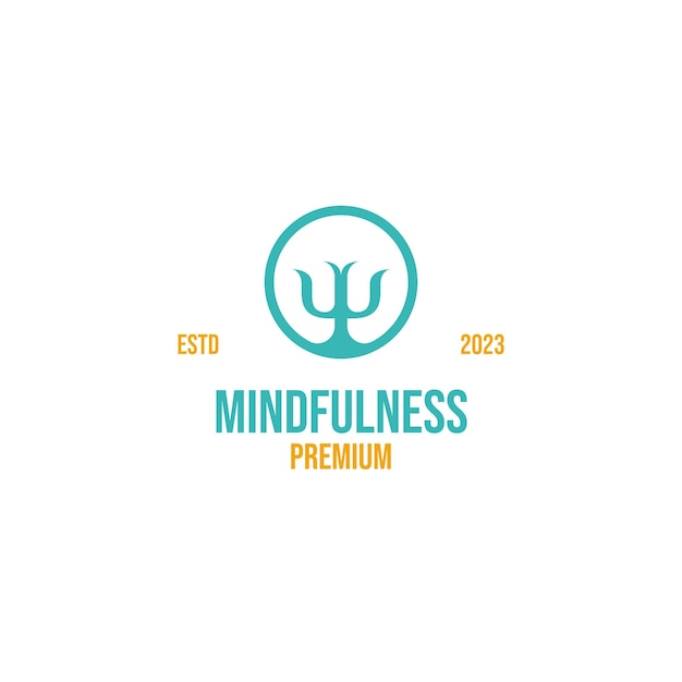 Vector vector mindfulness logo design template illustration idea