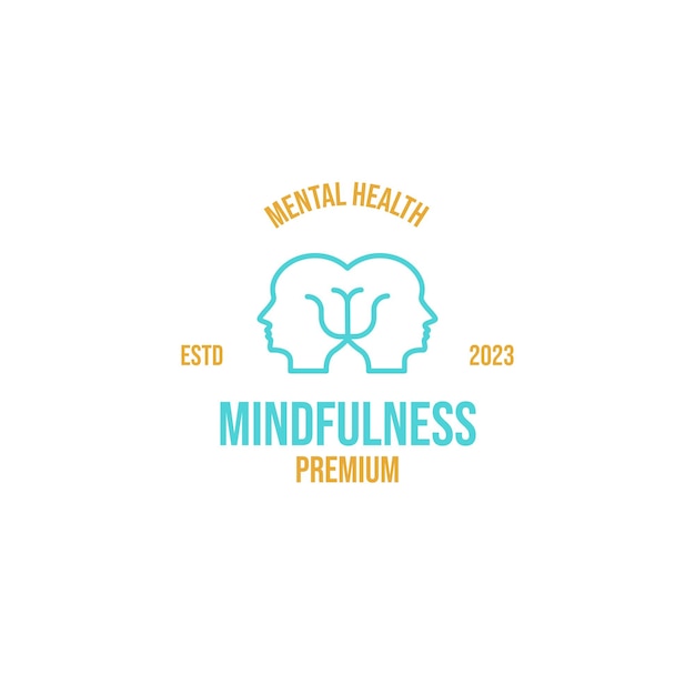 Vector mindfulness logo design template illustration idea