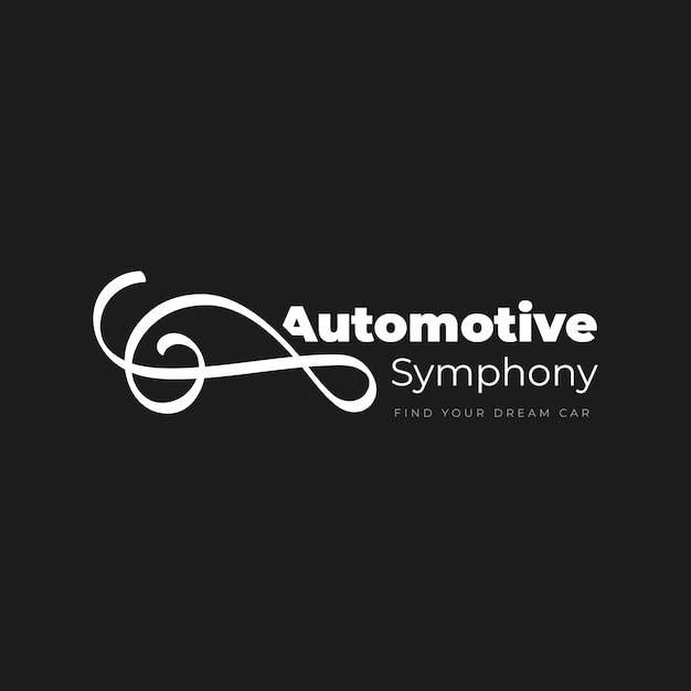 Vettore vettore minimo logo automobilistico per il marchio automobilistico