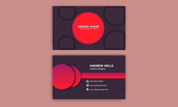 Vector vector minimal business card template