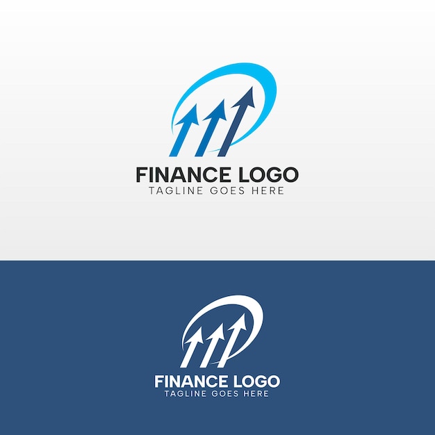 Vector vector minimal financial logo design and accounting firm logo with graph