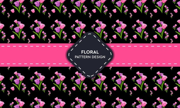 Vector minimal floral pattern design