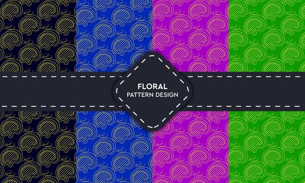 Vector vector minimal floral pattern design