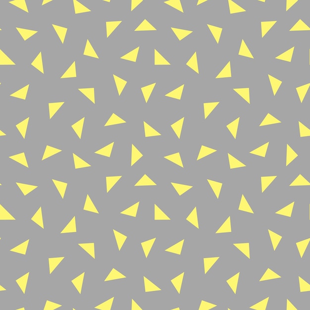 Vector minimal seamless pattern Modern stylish gray background with triangles Trendy hipster print